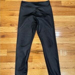 Art Class Sleek Shiny Black Leggings